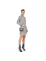 Elisabetta Franchi abito dolcevita in lana con gonna ricamata