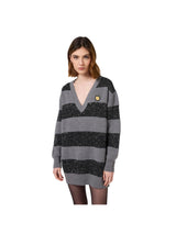 Elisabetta Franchi maglia a righe in lana con filo paillettes