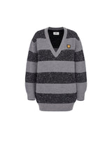 Elisabetta Franchi maglia a righe in lana con filo paillettes