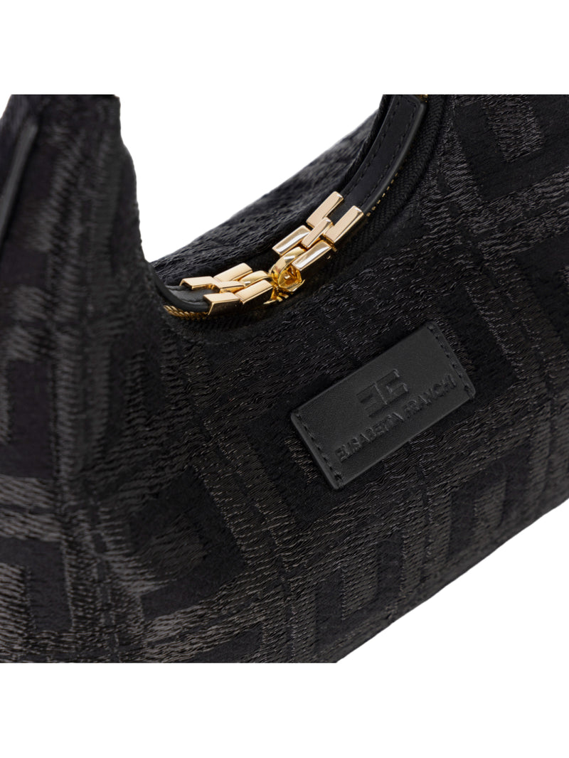 Elisabetta Franchi borsa hobo in tessuto jacquard