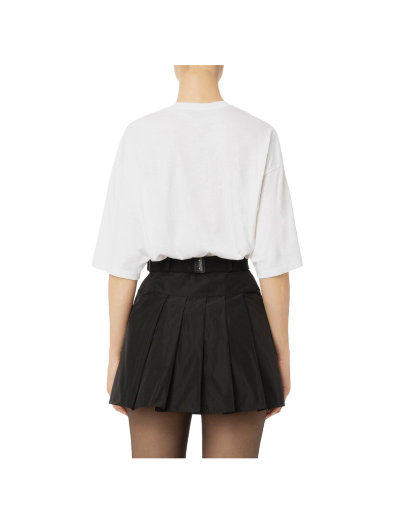Elisabetta Franchi T-shirt in jersey con maxi logo sulle maniche