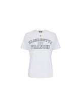 Elisabetta Franchi T-shirt in jersey con logo college