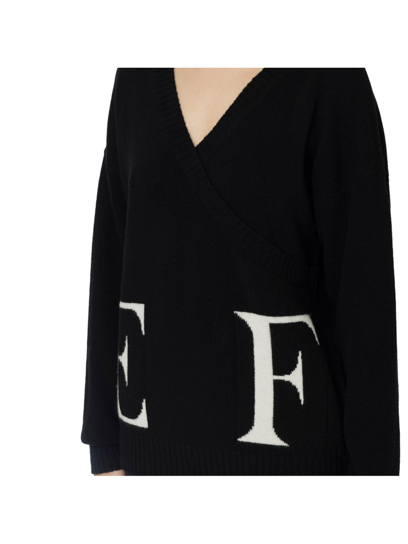 Elisabetta Franchi maglia in misto lana con logo