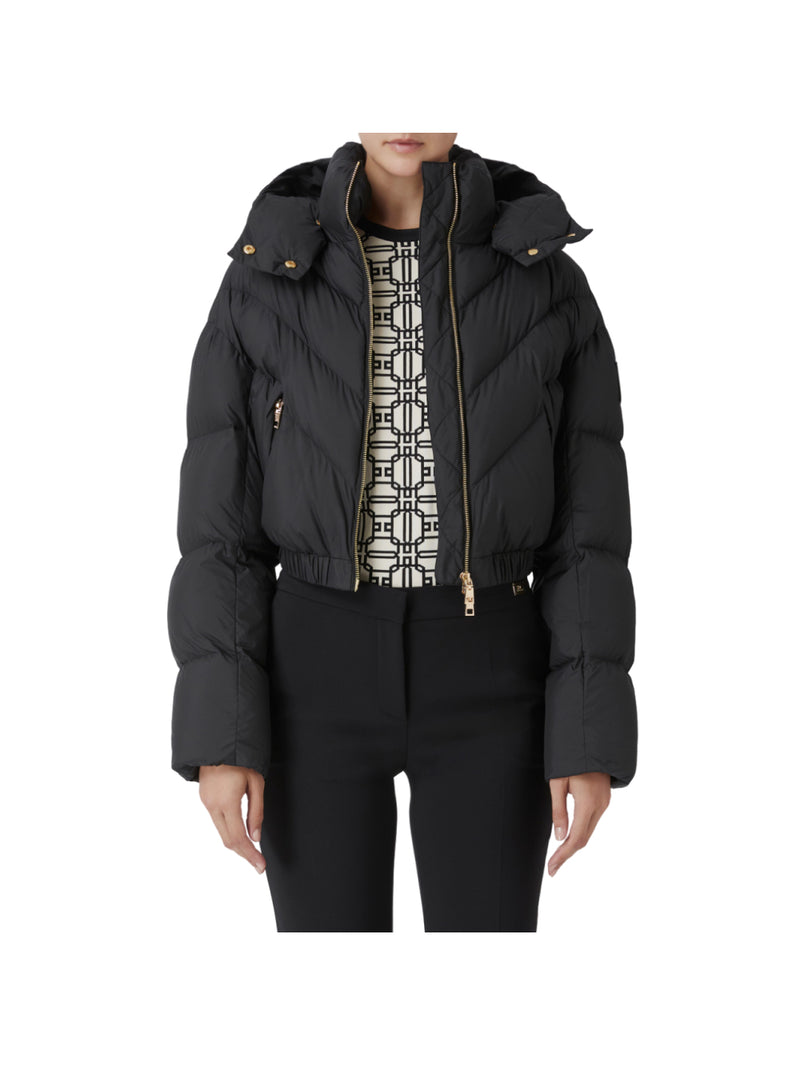Elisabetta Franchi piumino cropped in nylon