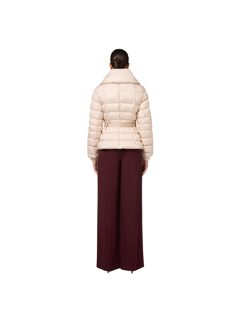 Elisabetta Franchi piumino corto in nylon con ampio collo