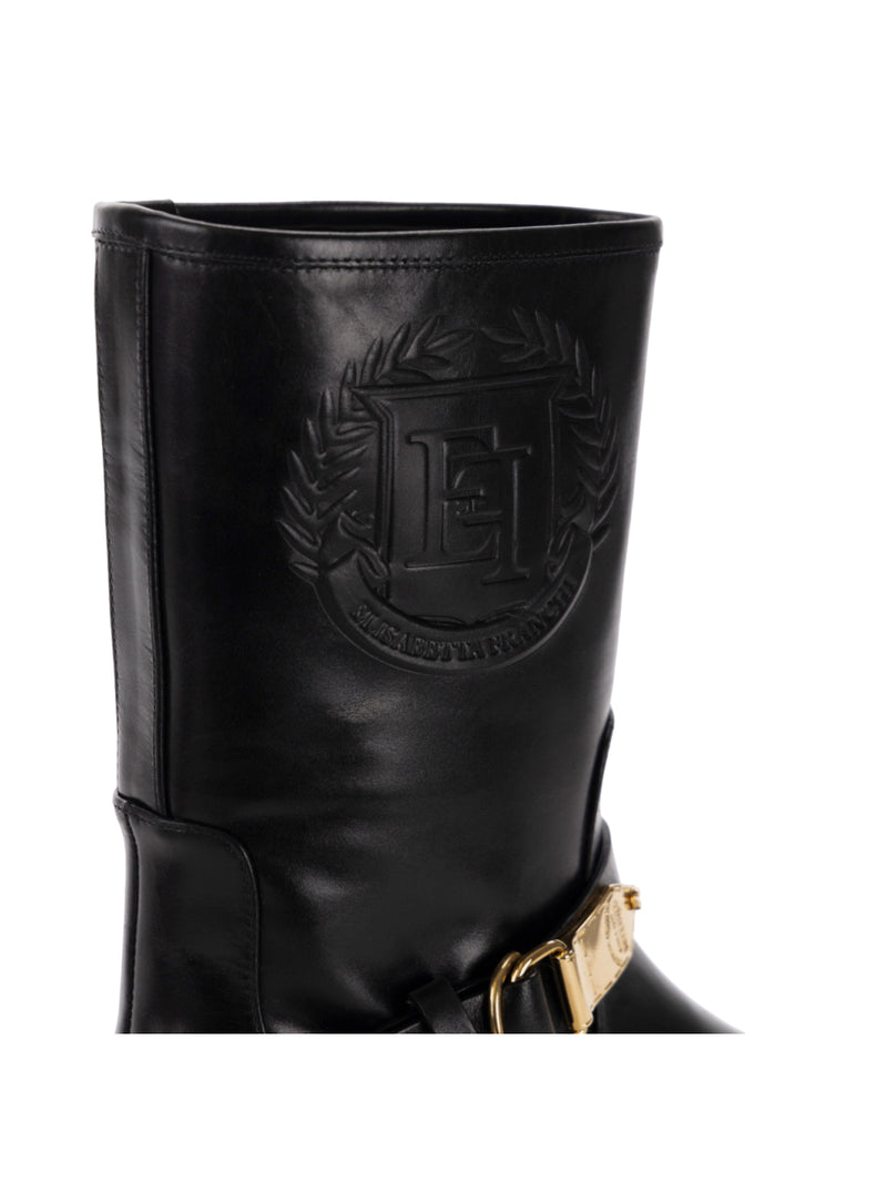 Elisabetta Franchi biker in vitello con logo