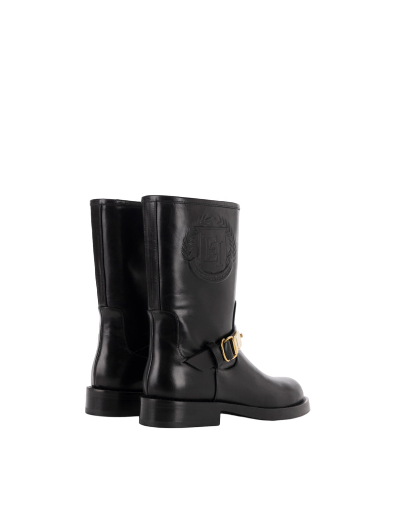 Elisabetta Franchi biker in vitello con logo