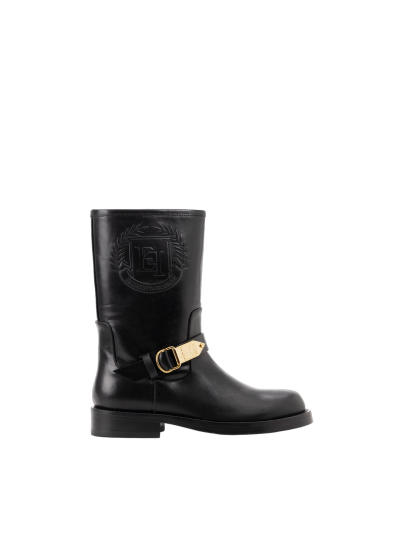 Elisabetta Franchi biker in vitello con logo