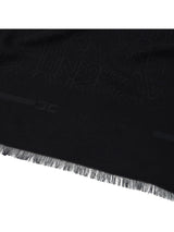 Elisabetta Franchi pashmina quadrata in viscosa jacquard con lettering logo
