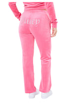 Juicy Couture pantaloni tina trackpants con strass hot pink