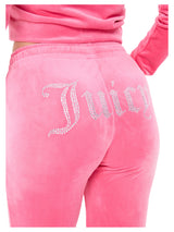 Juicy Couture pantaloni tina trackpants con strass hot pink