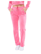 Juicy Couture pantaloni tina trackpants con strass hot pink