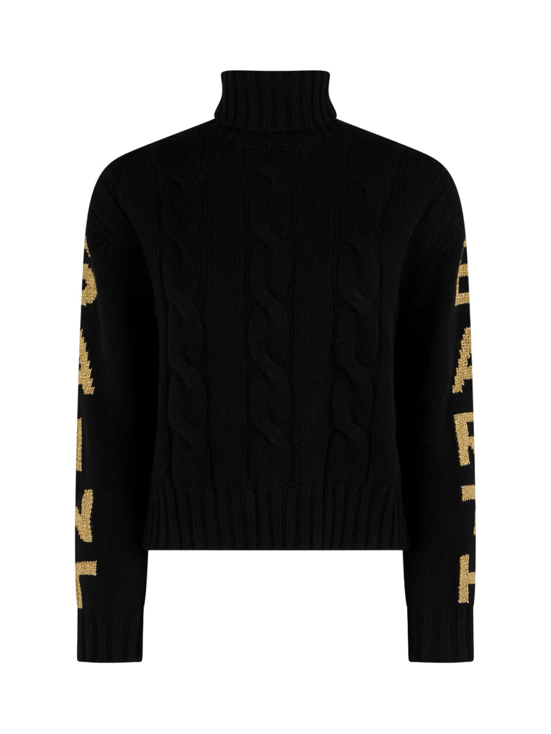 MC2 Saint Barth maglione intrecciato a collo alto con stampa jacquard Saint Barth