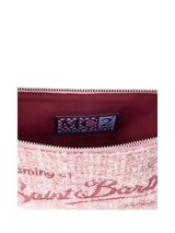 MC2 Saint Barth pochette Parisienne in tweed rosa con tracolla