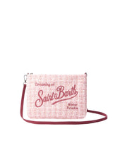 MC2 Saint Barth pochette Parisienne in tweed rosa con tracolla