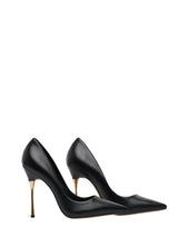 Carrano decolletè in pelle tacco stiletto oro