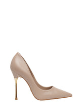 Carrano decolletè in pelle tacco stiletto oro