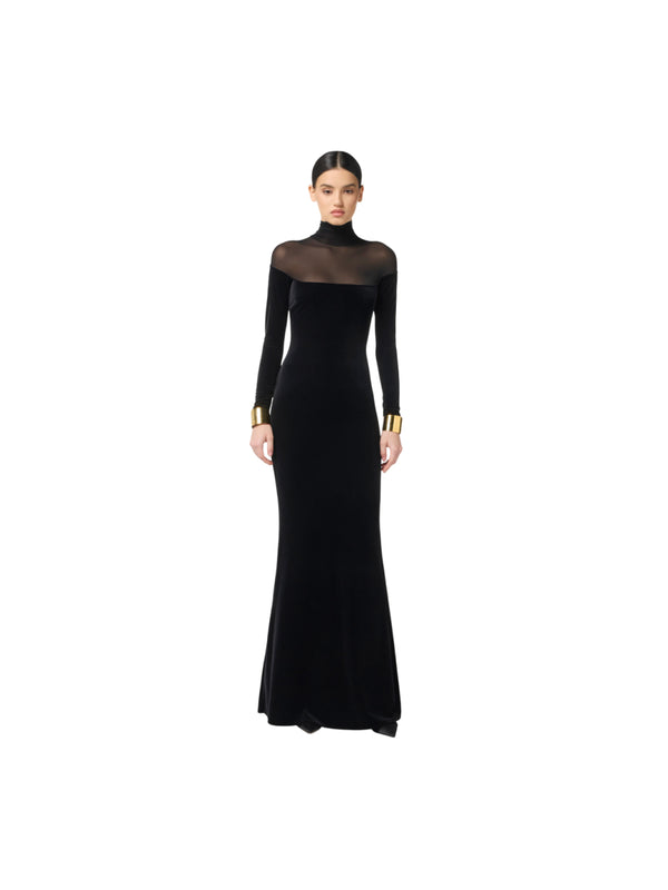 Elisabetta Franchi abito Red Carpet in velluto e jersey