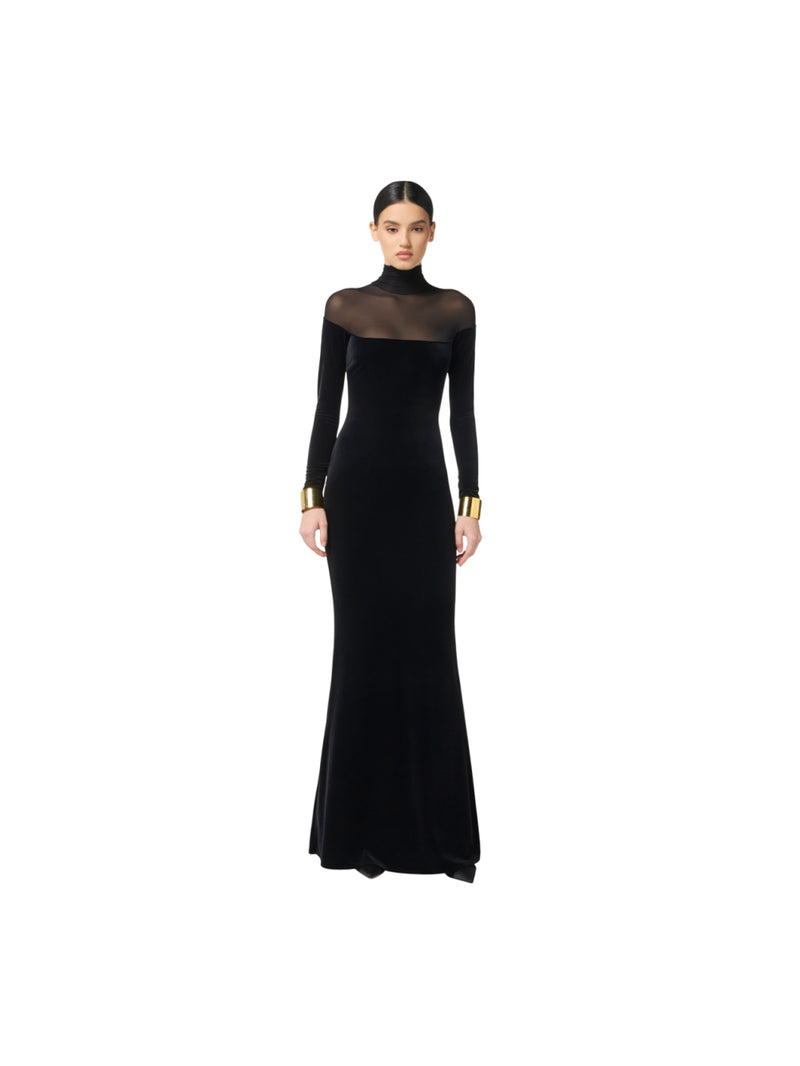Elisabetta Franchi abito Red Carpet in velluto e jersey