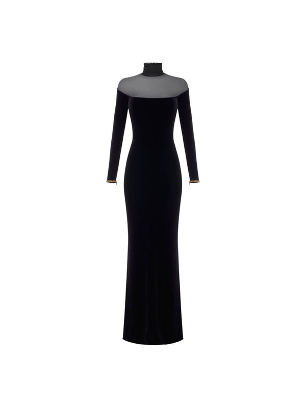 Elisabetta Franchi abito Red Carpet in velluto e jersey