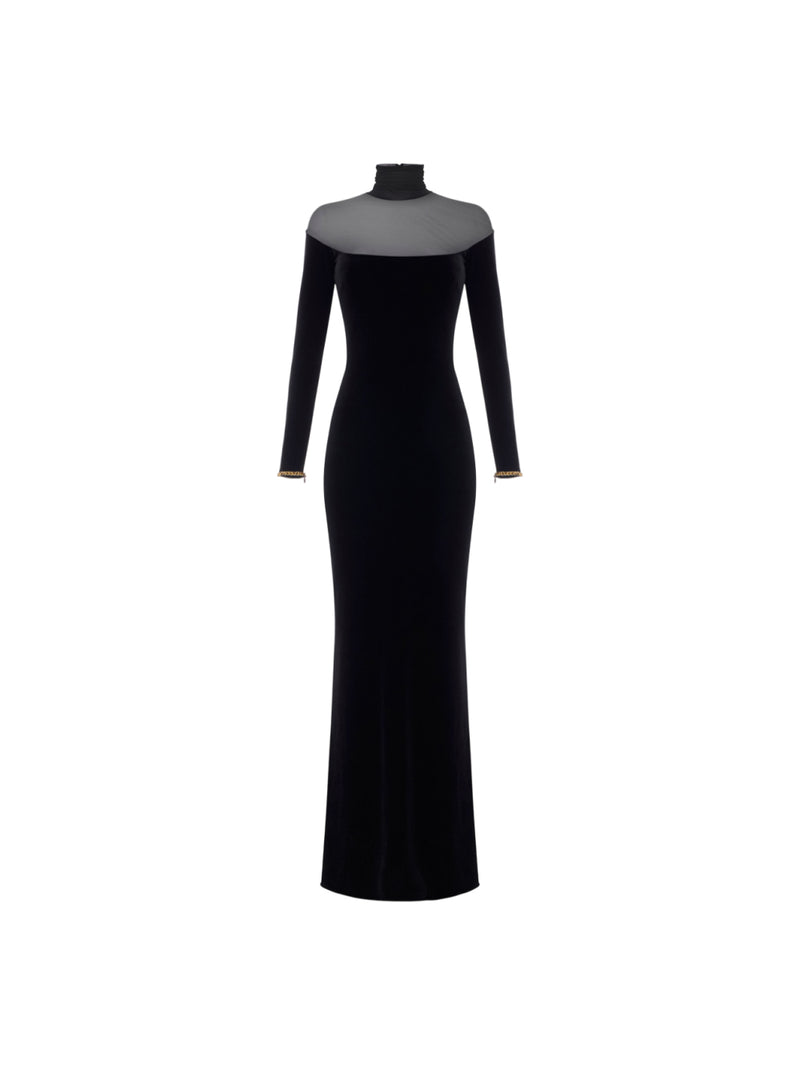 Elisabetta Franchi abito Red Carpet in velluto e jersey