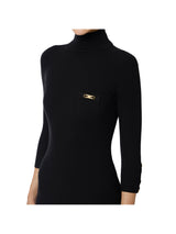 Elisabetta Franchi abito in maglia a costine con taschino