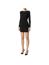Elisabetta Franchi mini abito in maglia con dettagli gioiello