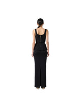 Elisabetta Franchi abito Red Carpet in maglia con baschina