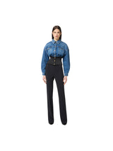 Elisabetta Franchi bomber in denim e neoprene