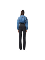 Elisabetta Franchi bomber in denim e neoprene