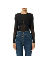 Elisabetta Franchi body in jersey con dettaglio gioiello