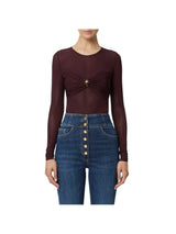 Elisabetta Franchi body in jersey con dettaglio gioiello