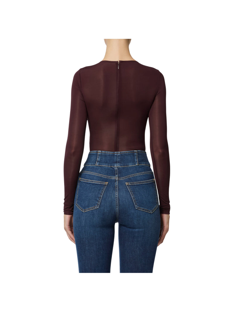 Elisabetta Franchi body in jersey con dettaglio gioiello