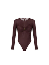 Elisabetta Franchi body in jersey con dettaglio gioiello