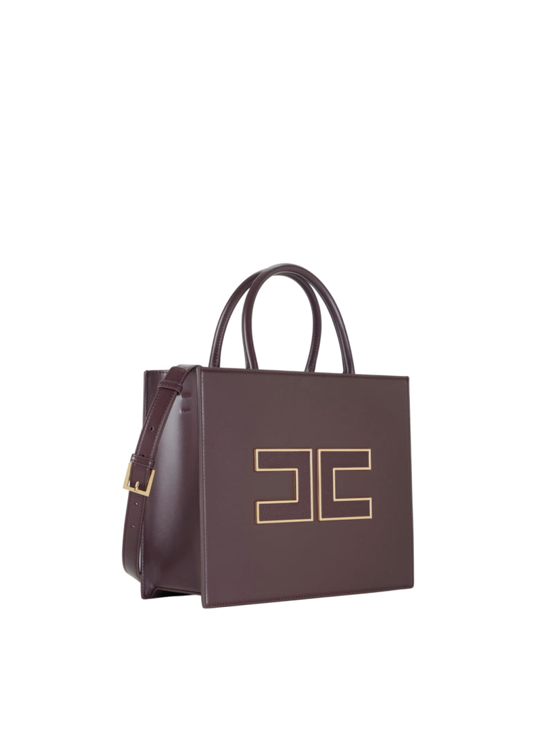 Elisabetta Franchi borsa tote grande con logo