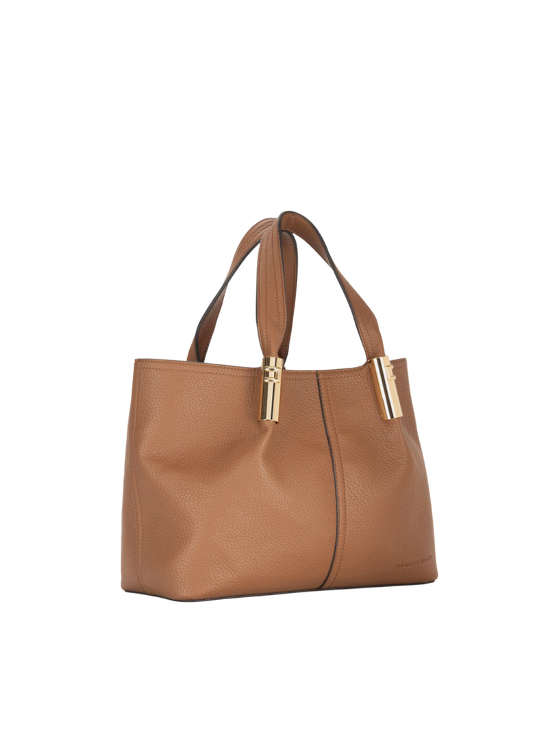 Elsabetta Franchi borsa tote media con dettagli logo