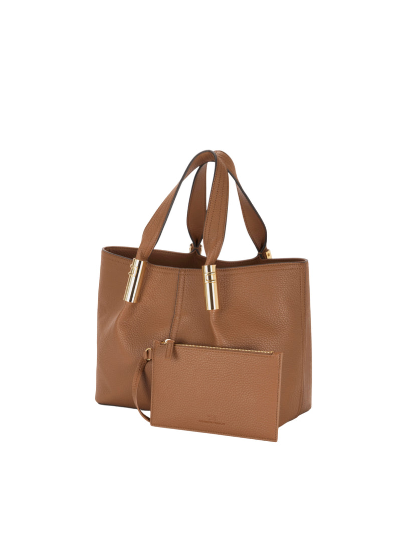 Elsabetta Franchi borsa tote media con dettagli logo