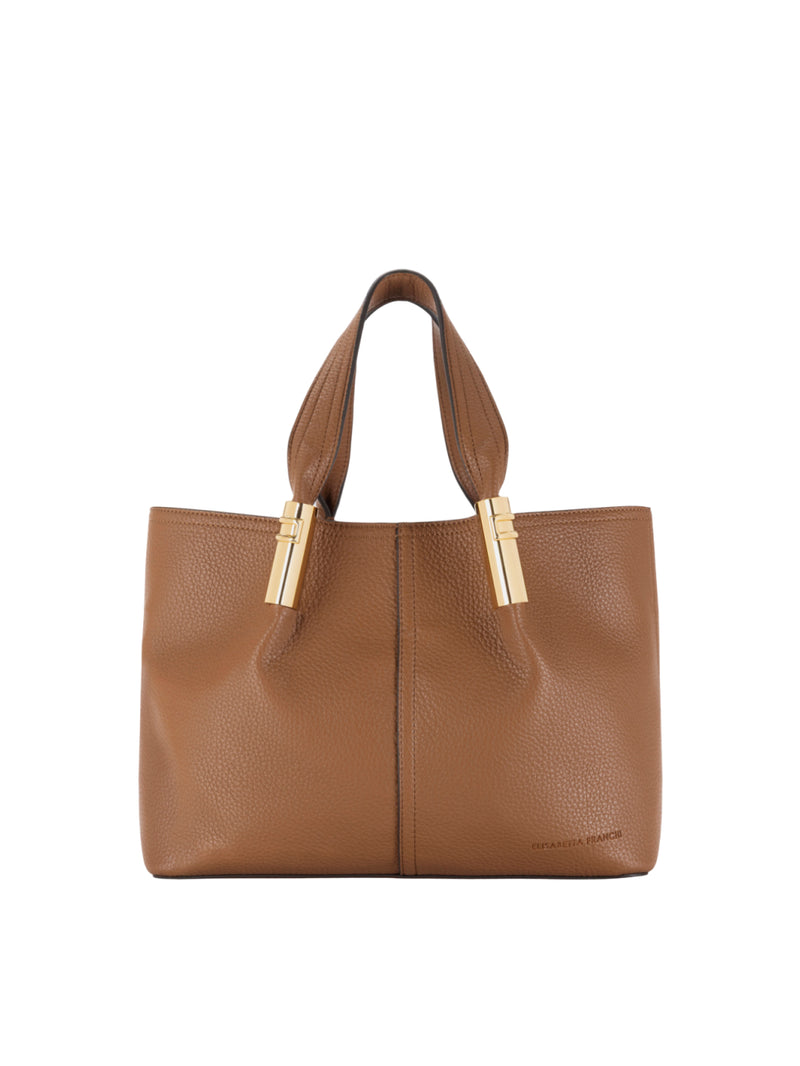 Elsabetta Franchi borsa tote media con dettagli logo
