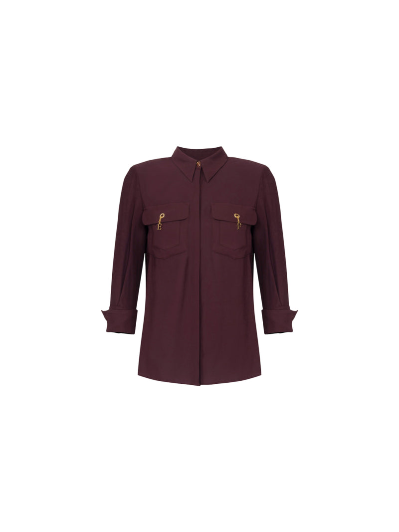 Elisabetta Franchi camicia in georgette di viscosa
