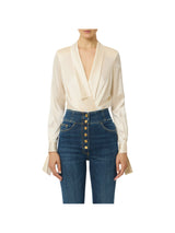 Elisabetta Franchi camicia body in raso