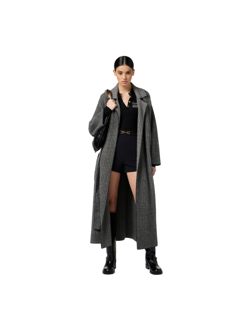 Elisabetta Franchi cappotto in misto lana con cintura