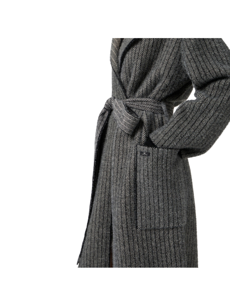 Elisabetta Franchi cappotto in misto lana con cintura