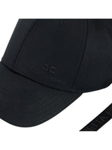 Elisabetta Franchi cappello baseball in gabardina con nastro