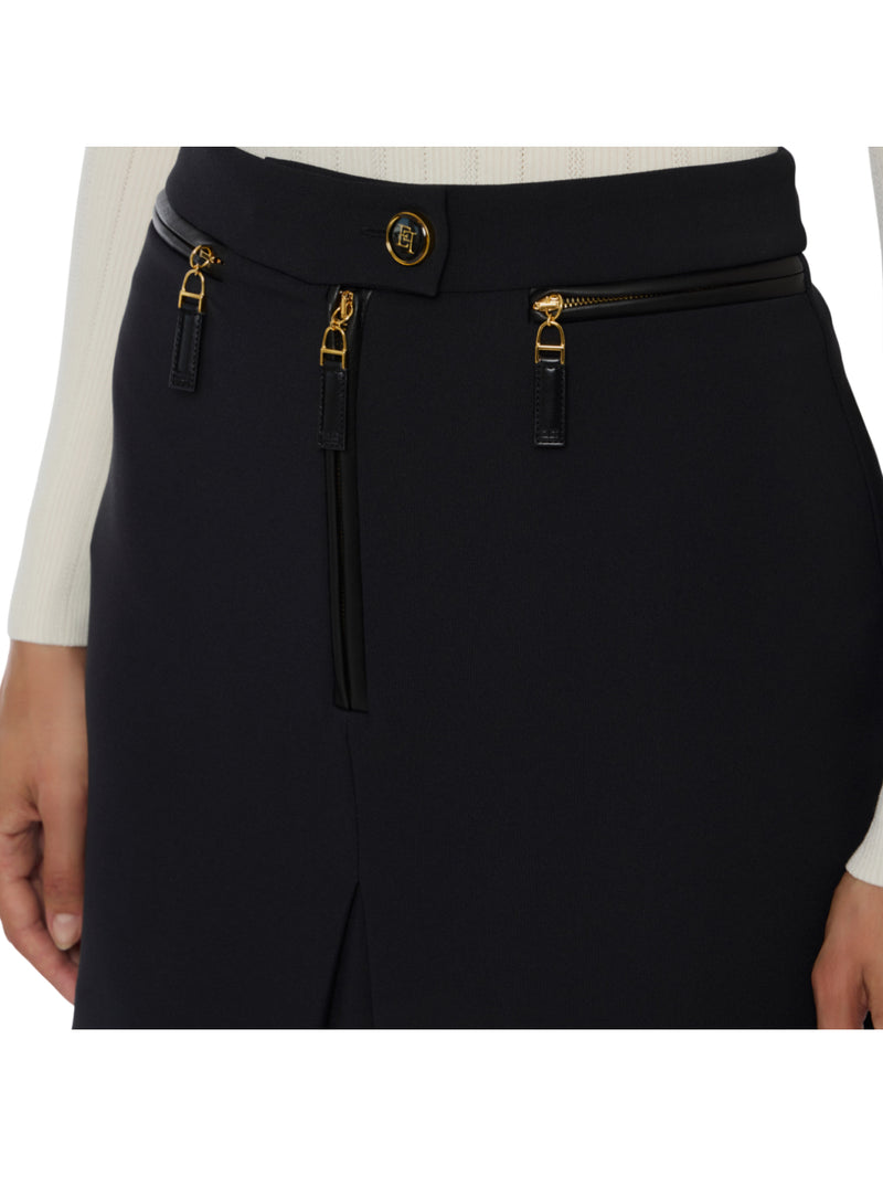 Elisabetta Franchi gonna in doppio crêpe con zip