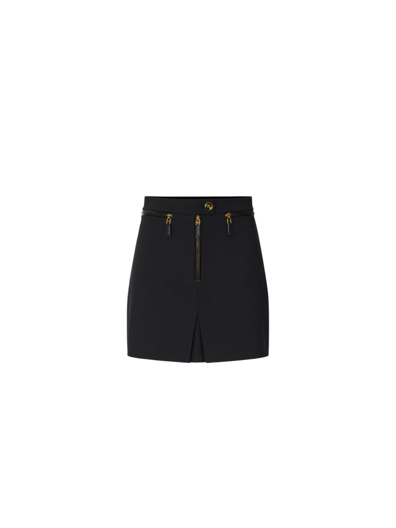 Elisabetta Franchi gonna in doppio crêpe con zip