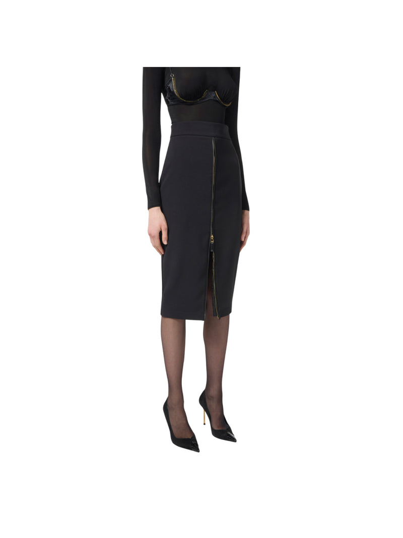 Elisabetta Franchi gonna in crêpe leggero con zip