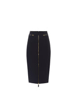 Elisabetta Franchi gonna in crêpe leggero con zip