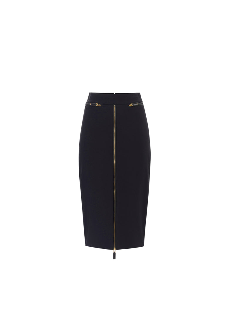 Elisabetta Franchi gonna in crêpe leggero con zip