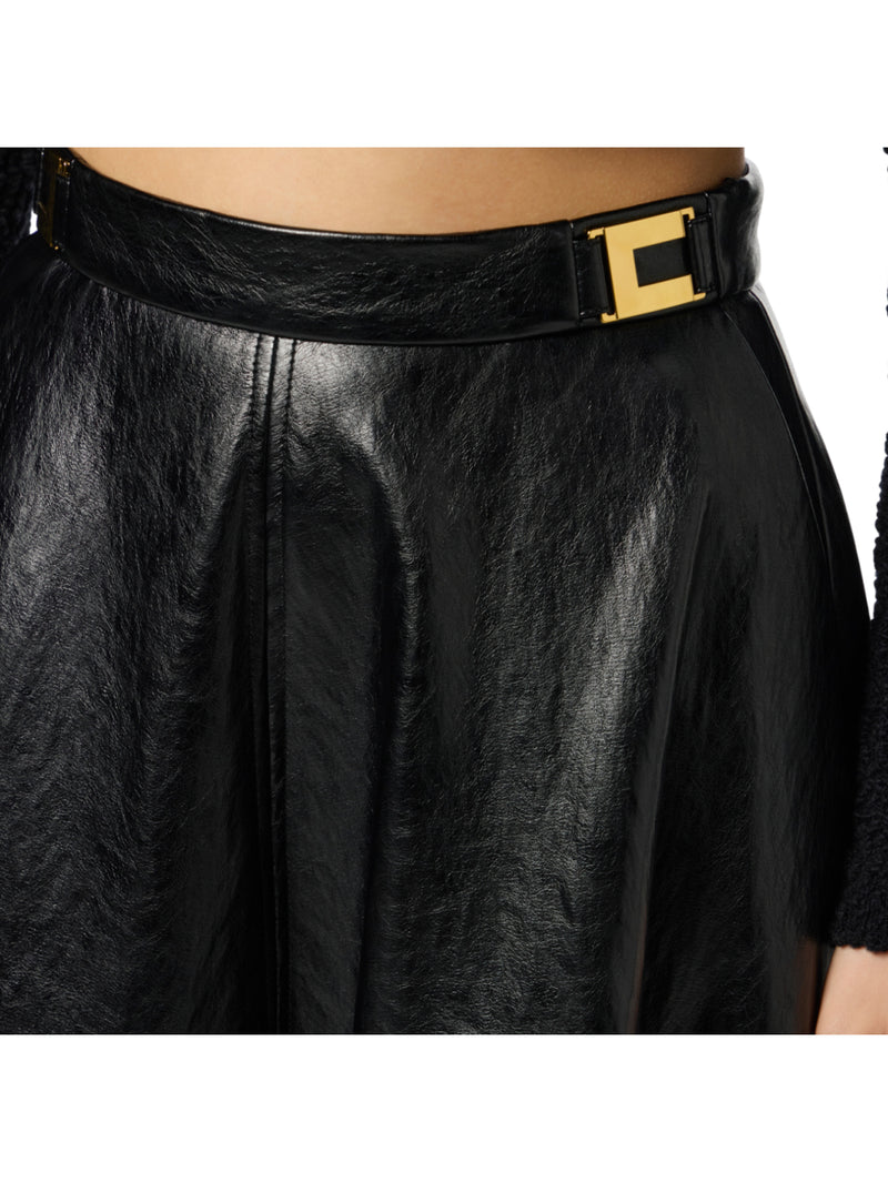 Elisabetta Franchi gonna in craquelé con dettagli logo