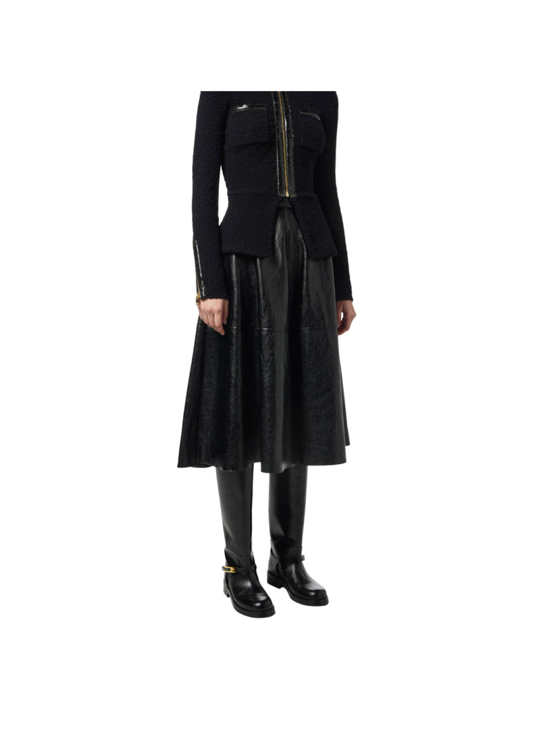 Elisabetta Franchi gonna in craquelé con dettagli logo